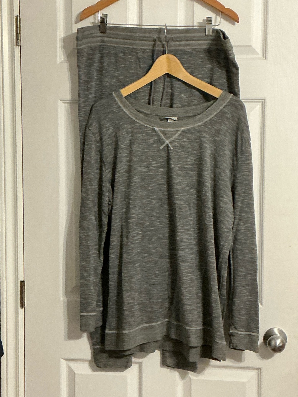 Black Bow Heather Gray PJ Lounge Set Size XXL